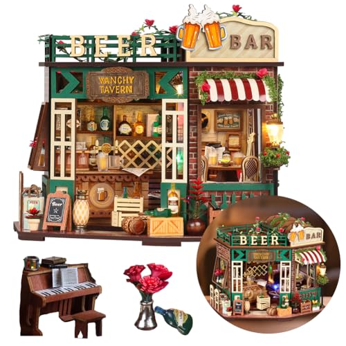 TOPBSFARNY DIY-Miniatur-Puppenhaus mit Möbeln und LED-Beleuchtung, 3D-Holz-Puppenhaus-Buchnischen-Bausatz Geschenke für Familie/Freunde TOPBSFARNY DIY-Miniatur-Puppenhaus mit Möbeln und LED-Beleuchtung, 3D-Holz-Puppenhaus-Buchnischen-Bausatz Geschenke für Familie/Freunde von TOPBSFARNY