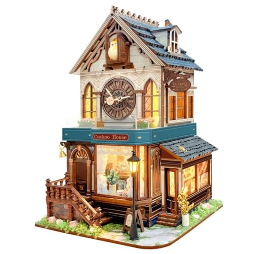 TOPBSFARNY DIY Wooden Coffee Shop Book Nook Kit with LED Light, Three-Speed Adjustment Miniature Dollhouse, Bookshelf Desktop Decor Model Building Set TOPBSFARNY DIY Wooden Coffee Shop Book Nook Kit with LED Light, Three-Speed Adjustment Miniature Dollhouse, Bookshelf Desktop Decor Model Building Set von TOPBSFARNY