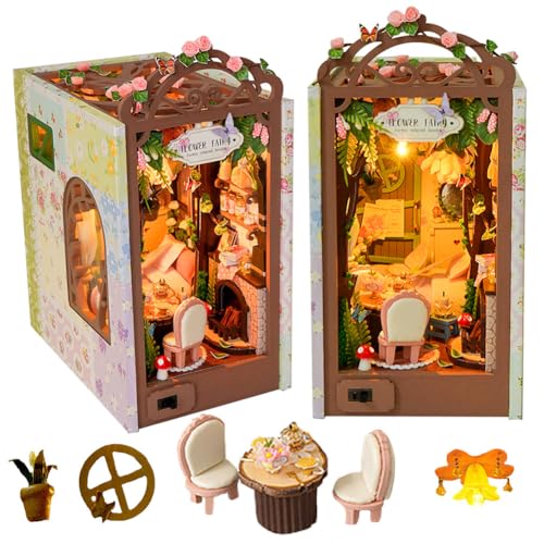 TOPBSFARNY Kreativität Buch Nook Kit DIY Miniatur Haus Kit, 3D hölzerne Puzzle Buch Nook, Puppenhaus Bücherregal Dekoration für Erwachsene zu Bauen Geschenk TOPBSFARNY Kreativität Buch Nook Kit DIY Miniatur Haus Kit, 3D hölzerne Puzzle Buch Nook, Puppenhaus Bücherregal Dekoration für Erwachsene zu Bauen Geschenk von TOPBSFARNY