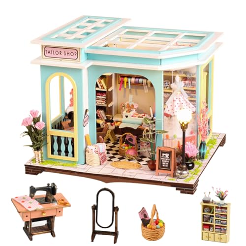 TOPBSFARNY Puppenhaus Zubehör aus Holz, DIY Miniaturhaus Kit für Erwachsene, Kreative Schneiderei Tiny House Kit mit Möbeln und LED-Lichtern für Frauen Geburtstagsgeschenk TOPBSFARNY Puppenhaus Zubehör aus Holz, DIY Miniaturhaus Kit für Erwachsene, Kreative Schneiderei Tiny House Kit mit Möbeln und LED-Lichtern für Frauen Geburtstagsgeschenk von TOPBSFARNY