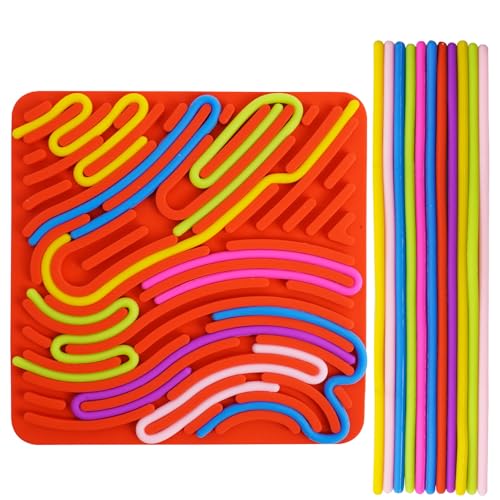 Sensorik Spielzeug Autismus 5.7×5.7 Inch, Activity Spiel Kinder, Fidget Toys, Push Peel Sensory Board, Ddluck Sensorik Activity Board Sensory Toys for Kids 3+ & Adults with Travel Bag & 11 Strings Sensorik Spielzeug Autismus 5.7×5.7 Inch, Activity Spiel Kinder, Fidget Toys, Push Peel Sensory Board, Ddluck Sensorik Activity Board Sensory Toys for Kids 3+ & Adults with Travel Bag & 11 Strings von TOPCZY