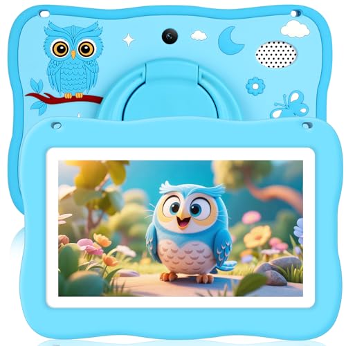 Kinder-Tablets 17,8 cm (7 Zoll), Kleinkind-Tablet für Kinder, Tablet für Kleinkinder mit Kindersicherung, Kamera, stoßfeste Hülle, Lern-Apps für Kinder, vorinstallierte Lerntabletts für Jungen und von TOPELOTEK