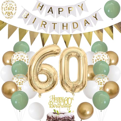 Luftballon 60. Geburtstag Salbeigrüne Folienballon Luftballon Zahlen 60. Geburtstagsdeko Männer Frau 60 Jahr Riesen Folienballon Zahl 60 Ballon 60 Deko zum Geburtstag Dekoration Grün Weiß Gold Luftballon 60. Geburtstag Salbeigrüne Folienballon Luftballon Zahlen 60. Geburtstagsdeko Männer Frau 60 Jahr Riesen Folienballon Zahl 60 Ballon 60 Deko zum Geburtstag Dekoration Grün Weiß Gold von TOPHOPE