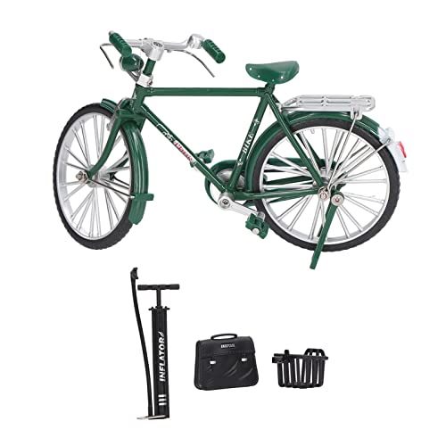 TOPINCN 1:10 Legierung Miniatur Fahrradmodell Spielzeug Exquisites Vintage -Fahrrad mit Verstellbaren Teilen für Geschenkidee (Green) von TOPINCN