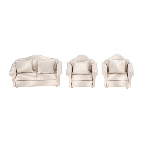 TOPINCN 1:12 Dollhouse Sofa Set, Premium -Birkenholzmaterial, Lebendige Lebensszenen, Ideale Ergänzung Zur Traditionellen Dollhouse -Sammlung TOPINCN 1:12 Dollhouse Sofa Set, Premium -Birkenholzmaterial, Lebendige Lebensszenen, Ideale Ergänzung Zur Traditionellen Dollhouse -Sammlung von TOPINCN