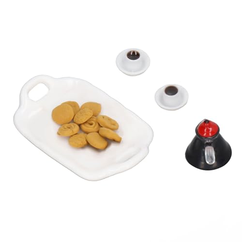 TOPINCN 1:12 Miniaturkekse Kaffee Set Lifelike Aussehen Harzmaterial mit Kaffeetasse, Kaffeekanne und 10 Keksen für die Dekoration von Puppenhaus TOPINCN 1:12 Miniaturkekse Kaffee Set Lifelike Aussehen Harzmaterial mit Kaffeetasse, Kaffeekanne und 10 Keksen für die Dekoration von Puppenhaus von TOPINCN