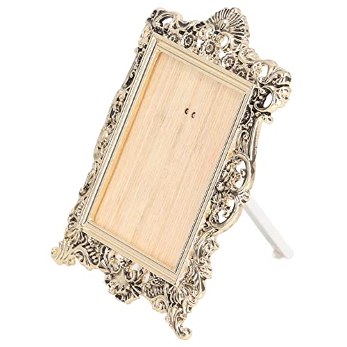 TOPINCN 1:12 Puppenhaus Vintage Fotorahmen Lebensee Europäische Dekoration für Traditionelle Dollhouse -Safe -Legierung/Birkenmaterial (B) von TOPINCN