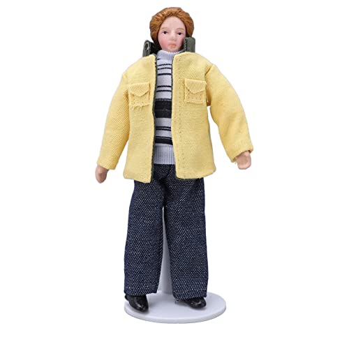 TOPINCN 1:12 Skala Miniaturfrau Keramikpuppe, Lebensechter Aussehen, Stabiler Stand für Dollhouse -Display, Geeignet für 3 Jahre Alt und Up von TOPINCN