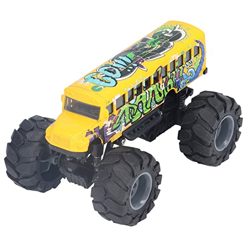TOPINCN 1:43 Buse Buse Car Mode Forme Wheph School School Toset - Ideal für Kinderunterhaltung (Graffiti-Gelb) von TOPINCN