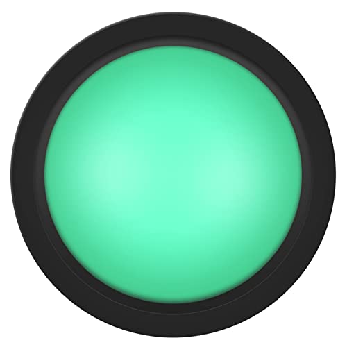 TOPINCN 100 -mm -Arkadenknopf, Massive Konvexe Push - -Momentan, Spielzimmerkollgle -Dekor mit LED -Konvexitätskonsole für DIY -Arkadenmaschine, (100#-Green + dreibeiniger Schalter + LED-Licht) von TOPINCN