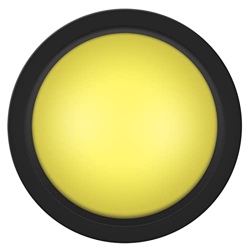 TOPINCN 100 -mm -Arkadenknopf, Massive Konvexe Push - -Momentan, Spielzimmerkollgle -Dekor mit LED -Konvexitätskonsole für DIY -Arkadenmaschine, (100#-yelben + dreibeiniger Schalter + LED-Licht) von TOPINCN