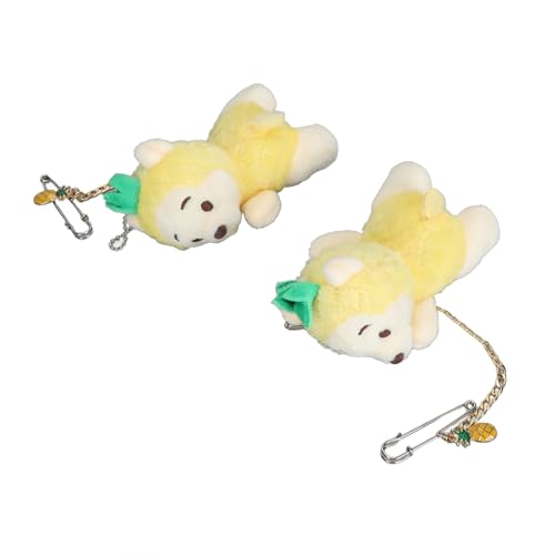 TOPINCN 2 Pack Weichgefüllte Beutel Anhänger Süßer Tierschlüsselkette, Leicht und Tragbar, PP -Baumwollplüschkatze -Schlüsselbär für Reisen, Camping, Handtasche, Rucksack (Ca. 18 x 10 cm von TOPINCN