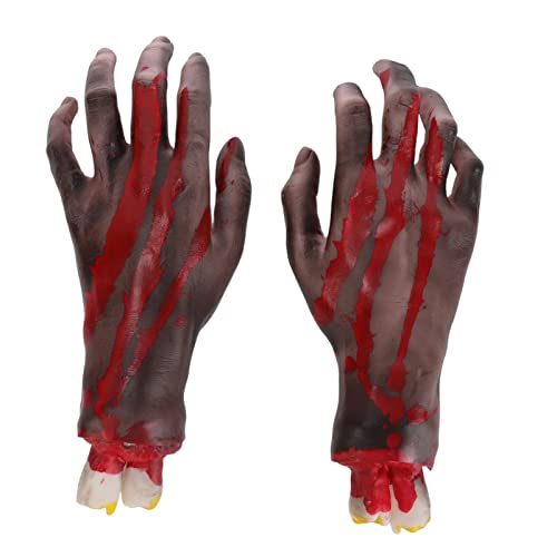 TOPINCN 2pcs Exquisite Verarbeitung Gefälschte Blutige Hände Lebensechter Halloween -Requisiten Dekoration für Cosplay -Bühnen Requisiten, Geeignet für Spukhäuser TOPINCN 2pcs Exquisite Verarbeitung Gefälschte Blutige Hände Lebensechter Halloween -Requisiten Dekoration für Cosplay -Bühnen Requisiten, Geeignet für Spukhäuser von TOPINCN