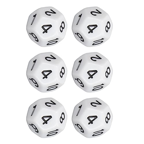 TOPINCN 40 -Stcs Polyedrale Würfel Set Wasserdichtes Anti -oxidaler Agent Nachhaltig Praktisch für Family Party Brettspiel Pub Club Spiel, Geeignet für Mini (White) von TOPINCN
