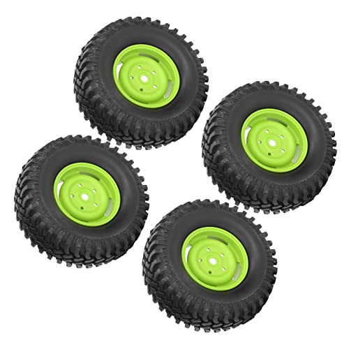TOPINCN 4pcs RC - und Reifen mit Hoher Griffleistung, Haltbares Gummi -Material für Fernbedienungsautos (Green) von TOPINCN
