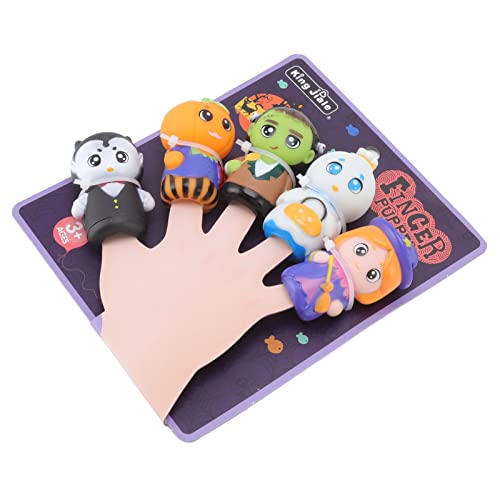 TOPINCN 5pcs Halloween Fingerpuppen Süßes Cartoon Interaktives Spielzeug für Halloween -Party, Material von TOPINCN
