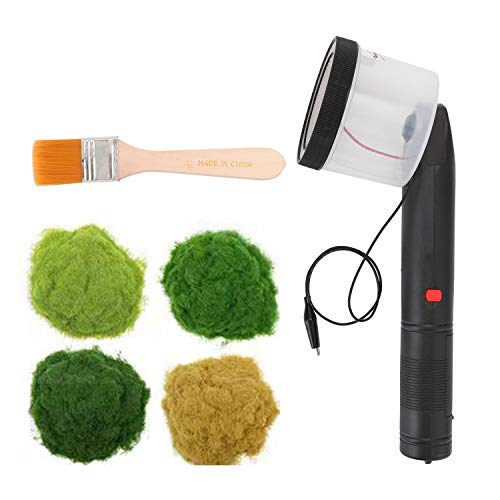 TOPINCN ABS Antiskid Griff Mini Static Fanckator -Anwendung, Starke Verstöße für Landschaftsmodelle, 4 Grasfarben, Werkzeuge für Plantages von TOPINCN