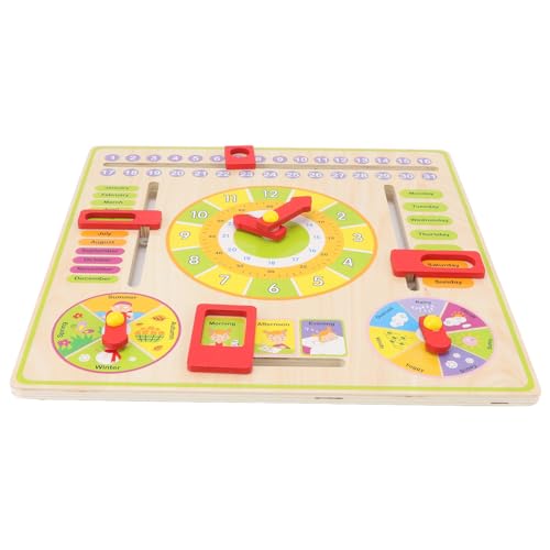 TOPINCN Alles über Heute Montessori Kids Clock Board für Frühe Bildung Holzlernmaterial über 3 Jahre TOPINCN Alles über Heute Montessori Kids Clock Board für Frühe Bildung Holzlernmaterial über 3 Jahre von TOPINCN