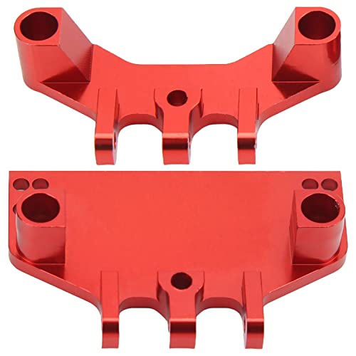 TOPINCN Aluminiumlegierung RC Car Servo Linkhalterung Hochstärke Vorder- und Hintere Spurstange Sockel für MN86K MN86KS MN86 MN86S 1/12 RC -Autos (Rot) von TOPINCN