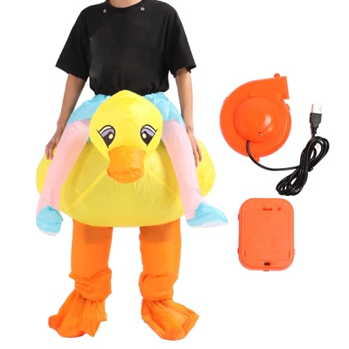 TOPINCN Aufblasbares Entenkostüm, Erwachsene Aufblasbare Gelbe Entenfahrt mit Kostümen der Kostümparty für Halloween, Weihnachtsfeiern, Cosplay TOPINCN Aufblasbares Entenkostüm, Erwachsene Aufblasbare Gelbe Entenfahrt mit Kostümen der Kostümparty für Halloween, Weihnachtsfeiern, Cosplay von TOPINCN