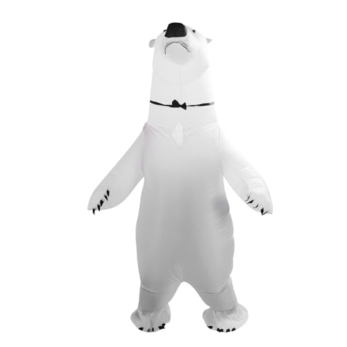 TOPINCN Aufblasbares Weißes Eisbärenkostüm, Leichtes Weißes Eisbärenkostüm Lustige Blow -Up Tierkostüme Cosplay Party Festival Weihnachten Halloween Anzug TOPINCN Aufblasbares Weißes Eisbärenkostüm, Leichtes Weißes Eisbärenkostüm Lustige Blow -Up Tierkostüme Cosplay Party Festival Weihnachten Halloween Anzug von TOPINCN