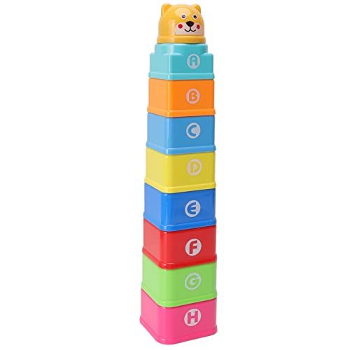 TOPINCN Baby Stacking Toys Cartoon Lernen Viereckige Zahlen - Entwickeln Sie Handaugenkoordination für Kleinkinder - 9 Stapelbecher für Kindergartendekorationen TOPINCN Baby Stacking Toys Cartoon Lernen Viereckige Zahlen - Entwickeln Sie Handaugenkoordination für Kleinkinder - 9 Stapelbecher für Kindergartendekorationen von TOPINCN