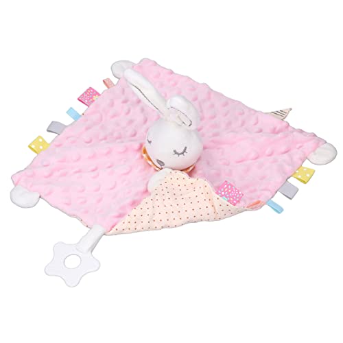 TOPINCN Baby Zahne Gefüllte Puppen Weich Süße Säuglingssicherheitsdecke mit Teether und Glocke für Babyschlafzeit von TOPINCN
