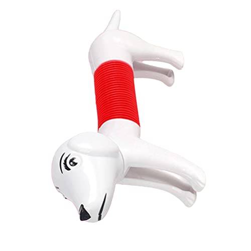 TOPINCN Befriedigende Hunde -Pop -Röhren für Feinmotorik und Stressabbau, Sensorisches Stretchspielzeug, Geeignet für Autismus, 1 X Pop Röhren Spring Hund (Rot) von TOPINCN
