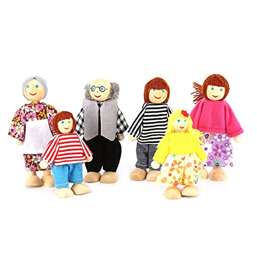 TOPINCN Bildungspuppen in Kinderspielzeug für -Cartoon -Spiel Finger für Eltern Accessoires für, Attraktive Vive Farbe, Geeignet für (6-köpfige Familie) von TOPINCN
