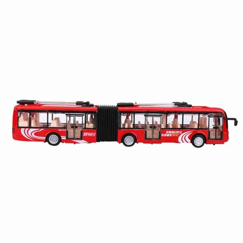 TOPINCN Bildungsspielzeugbus Lichtwagen Stadtbus Verkehrsmodell LED Light für 6 Jahre alt+ (Rot) von TOPINCN
