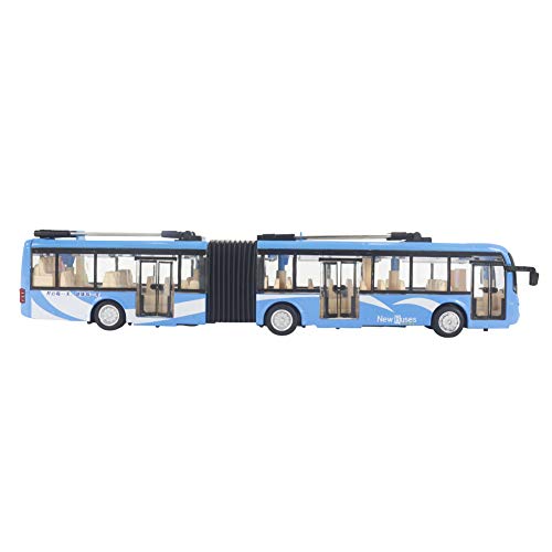 TOPINCN Bildungsspielzeugbus Lichtwagen Stadtbus Verkehrsmodell LED Light für 6 Jahre alt+ (White) von TOPINCN