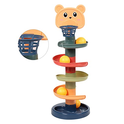 TOPINCN Bright Baby Ball Drop Tower Toy, Abgerundete Kanten und Abnehmbares Design, Interaktives Spiel für Eltern und, Plastikmaterial (5 Schichten mit 5 Golfplätzen Eine Größe) von TOPINCN