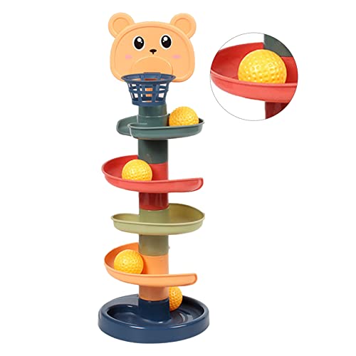 TOPINCN Buntes Babypball Wirbelnder Turmspielzeug, Easytouse Ball Roll Tower Zur Kultivierung der Konzentration des Babys, Plastikmaterial (5 Schichten mit 5 Golfplätzen Eine Größe) von TOPINCN