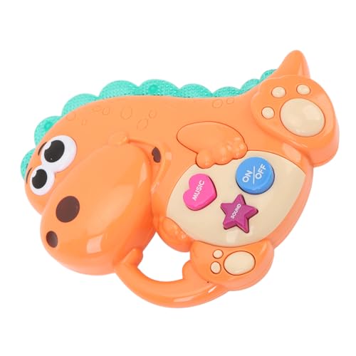 TOPINCN Cartoon Animal Dinosaur Musikspielzeug mit Mehreren Klängen und Musikauswahl für, Farbenfrohe Lichter Elektronisches Klavierspielzeug für Babys (ORANGE) von TOPINCN