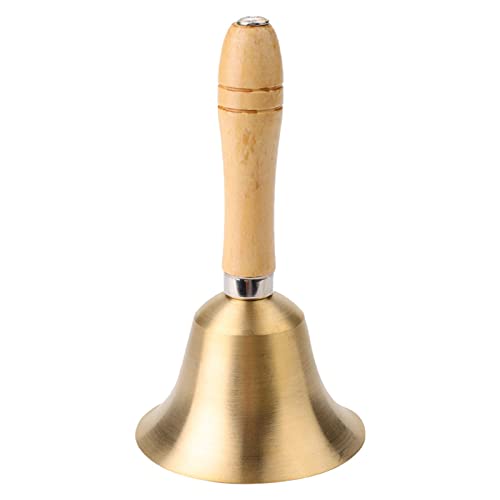 TOPINCN Clear Sound Hand Bell Holzgriff Schulkinder Spielzeug für Spiele Order Calling Kids Gold 8cm TOPINCN Clear Sound Hand Bell Holzgriff Schulkinder Spielzeug für Spiele Order Calling Kids Gold 8cm von TOPINCN