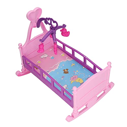 TOPINCN Dollhouse Crib Möbel Lebensechte Miniaturverzierung mit Mobiltelefon für, Ausgezeichnetes für Elternkindergesellschaft und Kinderparty, Plastikmaterial von TOPINCN