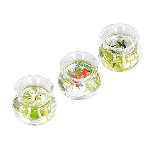 TOPINCN Dollhouse Fish Tank Exquisites Miniatur -lebensechter Desktop -Orament 3PCS für Dollhouse Sammler von TOPINCN