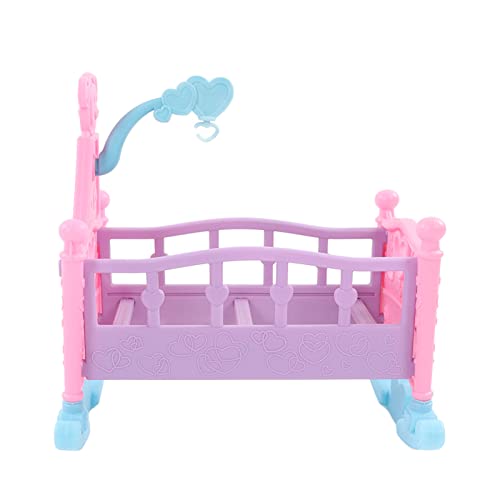 TOPINCN Dollhouse Miniatur Crib Exquisites Schüttelbett für Puppenhausmöbeldekor-Accessoires und Praktische Fähigkeit von Rollenspielen für Rollenspiele, Umweltfreundliches Kunststoffmaterial TOPINCN Dollhouse Miniatur Crib Exquisites Schüttelbett für Puppenhausmöbeldekor-Accessoires und Praktische Fähigkeit von Rollenspielen für Rollenspiele, Umweltfreundliches Kunststoffmaterial von TOPINCN