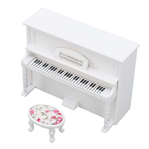 TOPINCN Dollhouse Piano Model White Holz Miniatur Klavier mit Musikhocker, Wunderbares Spielzeug für Dollhouse-Sammler, Entwickeln Praktische Fähigkeiten, Fest und Robustes Birkenmaterial TOPINCN Dollhouse Piano Model White Holz Miniatur Klavier mit Musikhocker, Wunderbares Spielzeug für Dollhouse-Sammler, Entwickeln Praktische Fähigkeiten, Fest und Robustes Birkenmaterial von TOPINCN