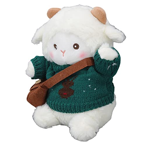 TOPINCN Gefüllte Tierische Schafplüschspielzeug Weicher Stoff Exquisite Verarbeitung Bequem, um Perfektes Rosa Kleines Schafspielzeug für zu Berühren, Freunde, Freunde (dunkelgrün) von TOPINCN