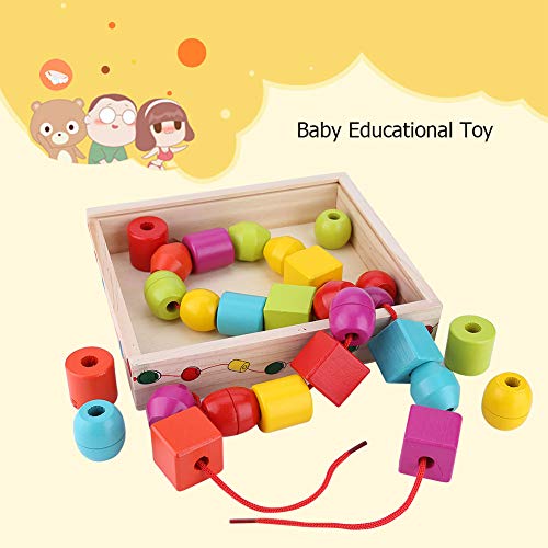 TOPINCN Hochwertige Hölzerne Bildungsspielzeug -Perlen -Stapel Blockspielzeug für Baby Kleinkinder, Sichere und Langlebige Perlen Stapel Set für Frühe Form und Farberkennung, 30 Hölzerne 2 TOPINCN Hochwertige Hölzerne Bildungsspielzeug -Perlen -Stapel Blockspielzeug für Baby Kleinkinder, Sichere und Langlebige Perlen Stapel Set für Frühe Form und Farberkennung, 30 Hölzerne 2 von TOPINCN