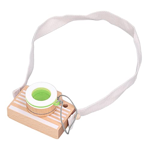 TOPINCN Holzkamera Spielzeugpädagogik Bunte Basswood Kaleidoscope Kamera für Kleinkinder, die 3 Jahre Alt und Höher Geeignet Sind (Green) von TOPINCN