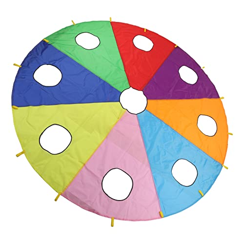 TOPINCN Interactive Kids Parachute MOL Game Set, Verstärkt mit Doppel Nähten für Genossenschaftsgruppen und Eltern -Kinderaktivitäten aus Polyesterstoffen für die Einfache Reinigung für Outdoor TOPINCN Interactive Kids Parachute MOL Game Set, Verstärkt mit Doppel Nähten für Genossenschaftsgruppen und Eltern -Kinderaktivitäten aus Polyesterstoffen für die Einfache Reinigung für Outdoor von TOPINCN