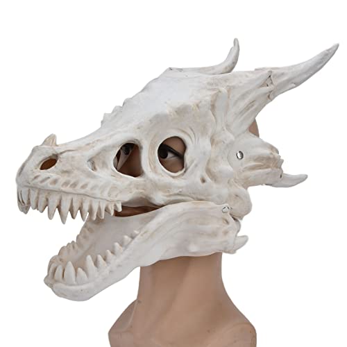 TOPINCN Latex Maske Tier Dekoration Requisiten Mund Halloween Dinosaurier Simulation Kopfbedeckung Kopfbedeckung Dinosaurier Schädel Ornament für Halloween Maske Outdoor Halloween von TOPINCN