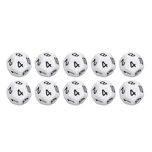 TOPINCN Laut Polyedral Set Exquisites Set Tragbares Arbeitship mit Leicht zu Lesen -Zahlen für das Pub Game Family Party Brettspiel, 40 Stück für Bildung und Unterhaltung (White) von TOPINCN