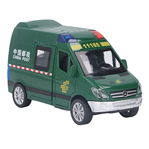 TOPINCN MINI CAR Five Doors Legierungspferde Nottransportfahrzeug mit Beleuchtungsmusik für 14x6x7,5 cm Zurückziehen (Mittelgroßer Kurierwagen) von TOPINCN