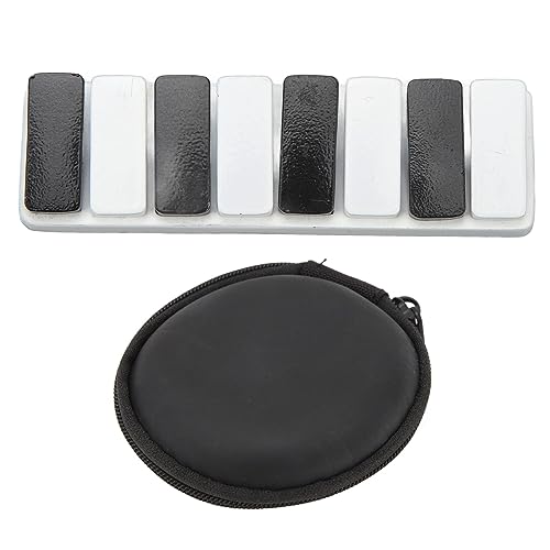 TOPINCN Metal Fidget Slider, EDC -Zappelspielzeug für Erwachsene, Klavierschlüssel Haptic Clicker Toy Zink Legierung EDC Fidget Clicker Portable ADHS Slider Angst Stress Relief Toy (White) von TOPINCN