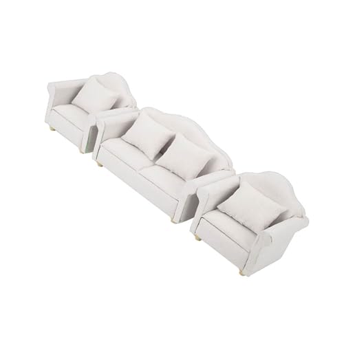 TOPINCN Mini Doll House Plaid Weich (White) von TOPINCN