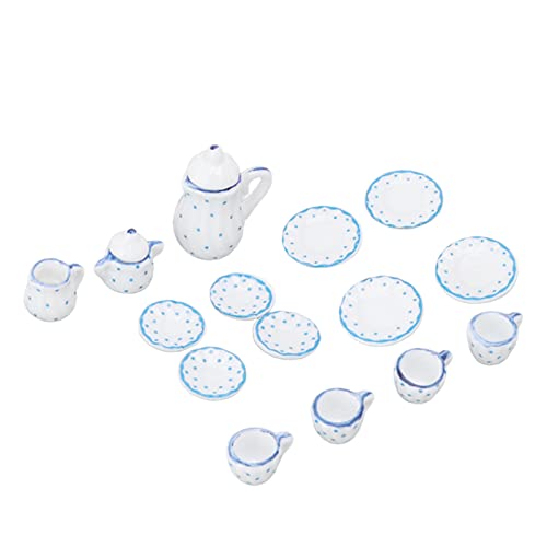 TOPINCN Mini Dollhouse Tea Set Lifelicy Ceramic Miniatures Küchenzubehör für Niedliche Puppen, Feriengeschenke für Weihnachten Neujahr, 15 Stcs Miniatur -Teetassen Set für Puppenhaus, Sicheres und (D) TOPINCN Mini Dollhouse Tea Set Lifelicy Ceramic Miniatures Küchenzubehör für Niedliche Puppen, Feriengeschenke für Weihnachten Neujahr, 15 Stcs Miniatur -Teetassen Set für Puppenhaus, Sicheres und (D) von TOPINCN