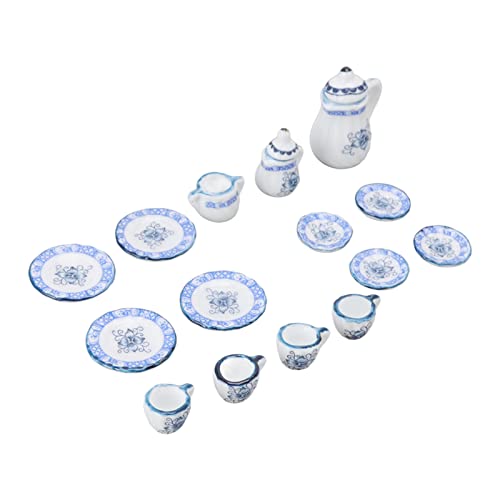 TOPINCN Mini Dollhouse Tea Set Lifelicy Ceramic Miniatures Küchenzubehör für Niedliche Puppen, Feriengeschenke für Weihnachten Neujahr, 15 Stcs Miniatur -Teetassen Set für Puppenhaus, Sicheres und (C) TOPINCN Mini Dollhouse Tea Set Lifelicy Ceramic Miniatures Küchenzubehör für Niedliche Puppen, Feriengeschenke für Weihnachten Neujahr, 15 Stcs Miniatur -Teetassen Set für Puppenhaus, Sicheres und (C) von TOPINCN